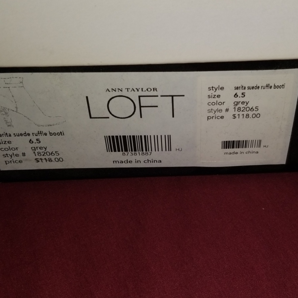 Loft Grey Suede Ruffle Bootie - Picture 6 of 6